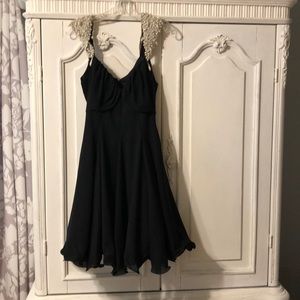 Little black dresses with pearl shoulders size 6